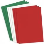 Craft UK A4 Red, Green & White Christmas Card | 60 Sheets