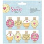 Papermania Wooden Pegs Pack of 8 | Sweet Treats