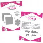 Bright Rosa Geometric Snowflake & Christmas Words Die Set Bundle