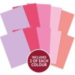 Hunkydory A4 Cardstock Adorable Scorable Pinks | 10 Sheets