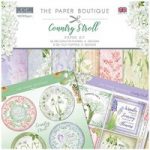 Paper Boutique 8in x 8in Paper Kit Paper Pad & Die Cut Toppers 44 Sheets | Country Stroll