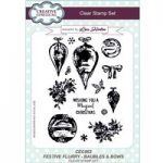 Creative Expressions Lisa Horton Festive Flurry Baubles & Bows A5 Clear Stamp Set