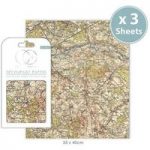 Craft Consortium Decoupage Paper Pad Vintage Map | 3 Sheets