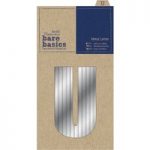 Papermania Bare Basics Metal Letters – U Silver