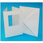Craft UK Tri-Fold A6 Card & Envelopes Square Hammered White | Pack of 10