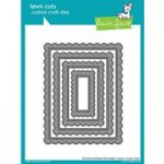 Lawn Fawn Die Stitched Scalloped Rectangle Frames Set of 4 | Lawn Cuts Custom Craft
