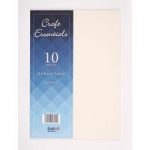 Craft UK Essentials A4 Linen Card Ivory | 10 Pack