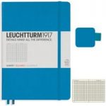 Leuchtturm1917 Azure Medium Notebook & Pen Loop Bundle | Squared
