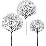 Lavinia Stamps Skeleton Tree Scene | Set of 3