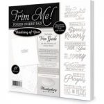 Hunkydory Trim Me! Foiled Insert Pad 8in x 8in Thinking of You Silver | 42 Sheets