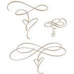 Spellbinders Glimmer Hot Foil Stamp Plate Heart Flourishes Set of 3 by Paul Antonio