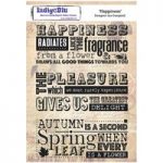 IndigoBlu A5 Red Rubber Stamp Set Happiness Set of 3 by Ian Campbell