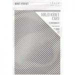 Craft Perfect by Tonic Studios A4 Foiled Kraft Card Silver Stripes | 5 Sheets
