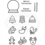 Woodware Polymer Stamp Clear Singles Mini Globe | Set of 13