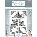 Phil Martin Sentimentally Yours A5 Stamp Set Elegant Corners Set of 10 | Stately Collection