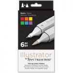 Spectrum Noir Illustrator Marker Pen Set Basics | Set of 6