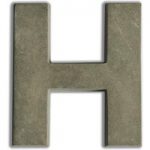 Concrete Letter Small Size H | 5cm