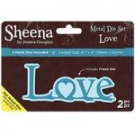 Sheena Douglass Metal Die Set Love Set of 2 | 4.7in x 2in