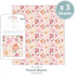 Craft Consortium Decoupage Paper Pad Peach Bloom | 3 Sheets
