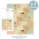 Craft Consortium Decoupage Paper Pad Vintage Postcards | 3 Sheets