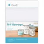 Silhouette Printable Sticker Paper Clear 8.5in x 11in | 8 Sheets