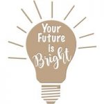 Spellbinders Glimmer Hot Foil Stamp Plate Your Future is Bright Light Bulb Sentiment