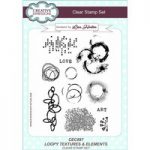 Creative Expressions Lisa Horton Loopy Textures &n Elements A5 Clear Stamp Set