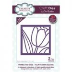 Sue Wilson Die Set Tulip Flower Square Set of 2 | Frames and Tags Collection