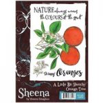 Sheena Douglass A Little Bit Sketchy A6 Rubber Stamp Set Orange Tree | Set of 4