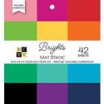 DCWV Cardstock Mat Stack 6in x 6in Brights Textured Solid | 42 Sheets