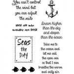Woodware Polymer Stamp Nautical Sayings with Sentiments Clear Set of 7 | 10.5cm x 17.5cm