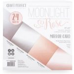 Craft Perfect by Tonic Studios 6in x 6in Mirror Card Pack Moonlight Rose | 24 sheets