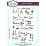 Creative Expressions Lisa Horton Thoughtful Sentiments A5 Clear Stamp Set