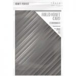 Craft Perfect A4 Foiled Kraft Card Silver Strokes | Pack of 5