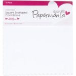 Papermania Square Scalloped White Cards and Envelopes (Pack of 12)