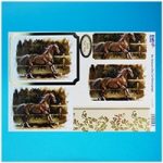 Craft UK A4 Horses Rectangle Toppers