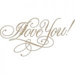 Spellbinders Glimmer Hot Foil Stamp Plate Copperplate Script I Love You Sentiment