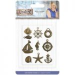 Crafter’s Companion Sara Signature Metal Charms Pack of 10 | Nautical Collection