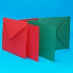 Craft UK 5in x 5in Card Blanks & Envelopes Red & Green | Pack of 50