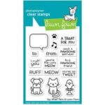 Lawn Fawn Clear Stamp Set Say What? Pets Set of 16 | 3in x 2in