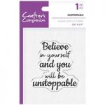 Crafter’s Companion Clear Acrylic Stamp Unstoppable Sentiment | Inspirational Sayings Collection