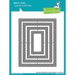 Lawn Cuts Custom Craft Dies Stackables – Outside In Stitched Scalloped Rectangle