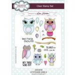 Creative Expressions Stamps by Lisa Horton Stitched Owls A5 Clear Stamp Set