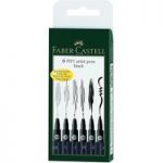 Faber Castell PITT Artist Pen Set Black | Set of 6
