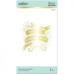 Spellbinders Hot Foil Plate Merry Christmas Banner | Holiday Collection