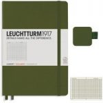 Leuchtturm1917 Army Medium Notebook & Pen Loop Bundle | Squared
