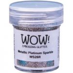WOW! Embossing Glitter Metallic Platinum Gold Sparkle Regular | 15ml Jar