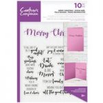 Crafter’s Companion Clear Stamp Set Merry Christmas Set of 10 | Sentiment & Verses