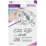 Gemini Shaker Stamp & Die Set Sweet Birthday | Set of 13