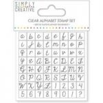 Simply Creative Stamp Set Alphabet Letters Script Font | Set of 64